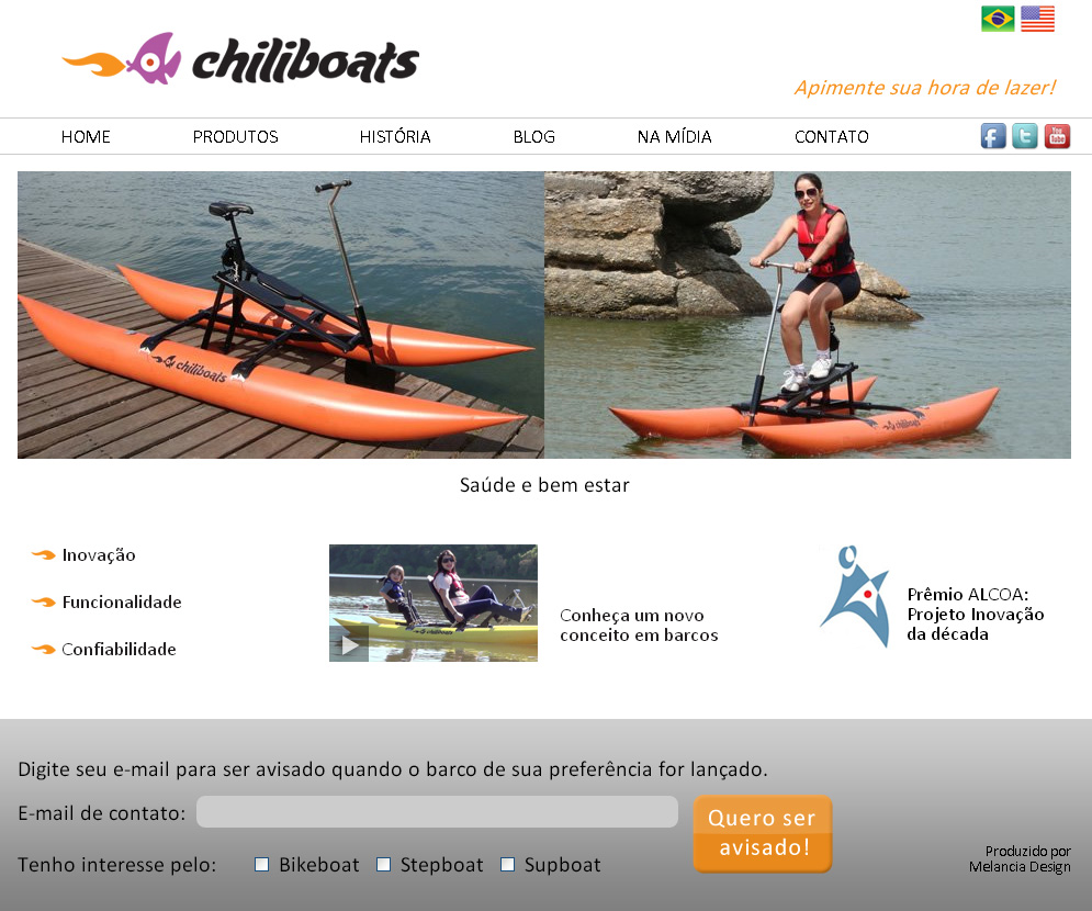 Chiliboats – um novo conceito em barcos - Site em WordPress