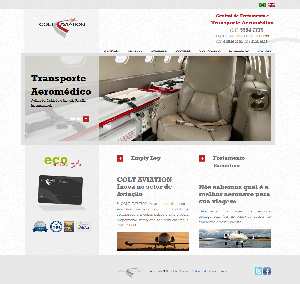 Colt Aviation - Site em WordPress
