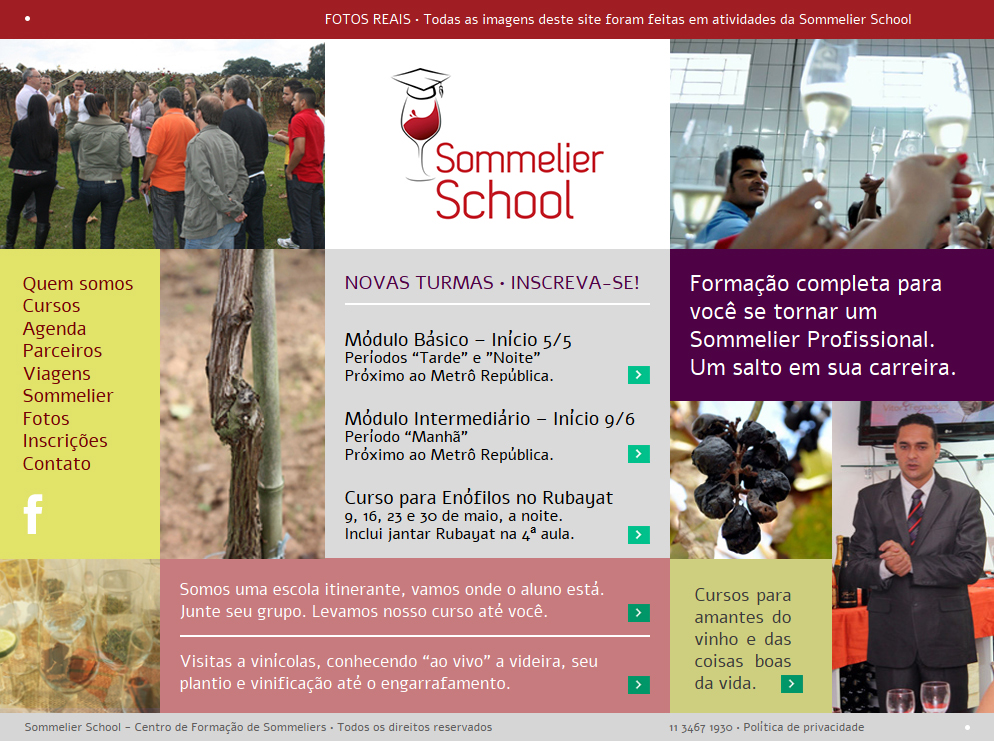 Sommelier School - Site em WordPress