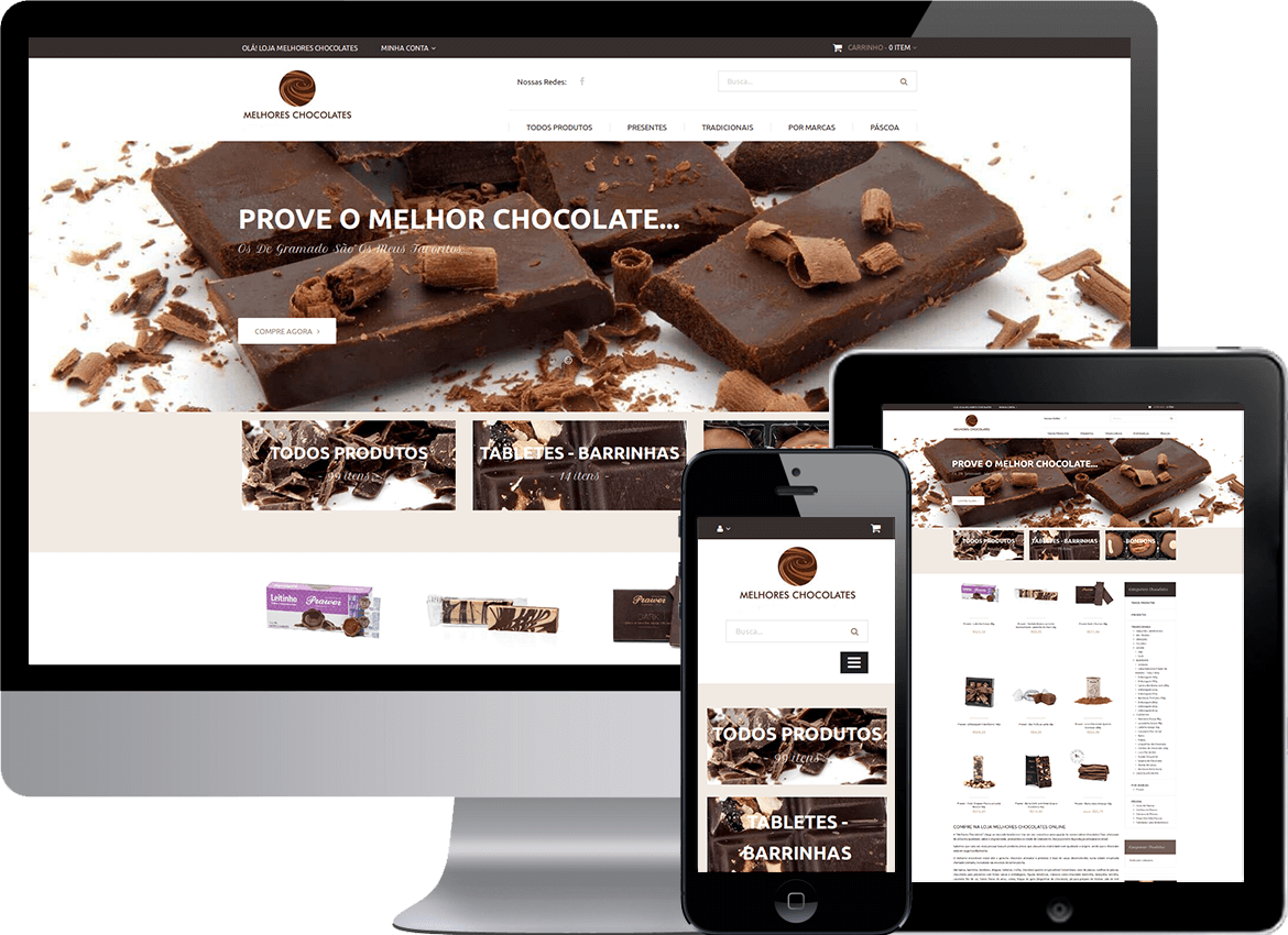 Loja Virtual Magento responsivo - Melhores Chocolates